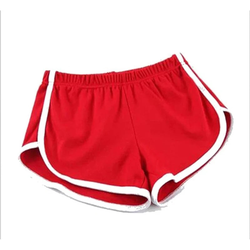Women's Candy Color Athletic Shorts | High-Waist Elastic Casual Beach Shorts S-XXL