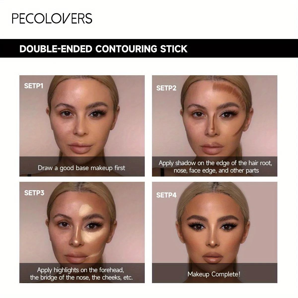 Double-Headed Contouring Stick — Concealer, Contour & Highlighter in One