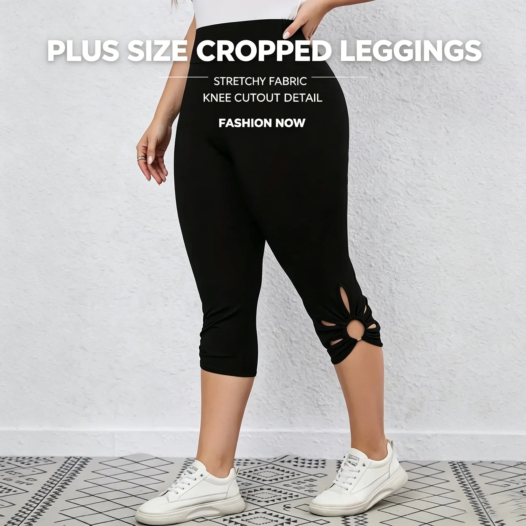 Women's plus Size Stretch Leggings Summer Elastic Waist Seamless Casual Capri Pants Short Length Essential Leggins for Mujer