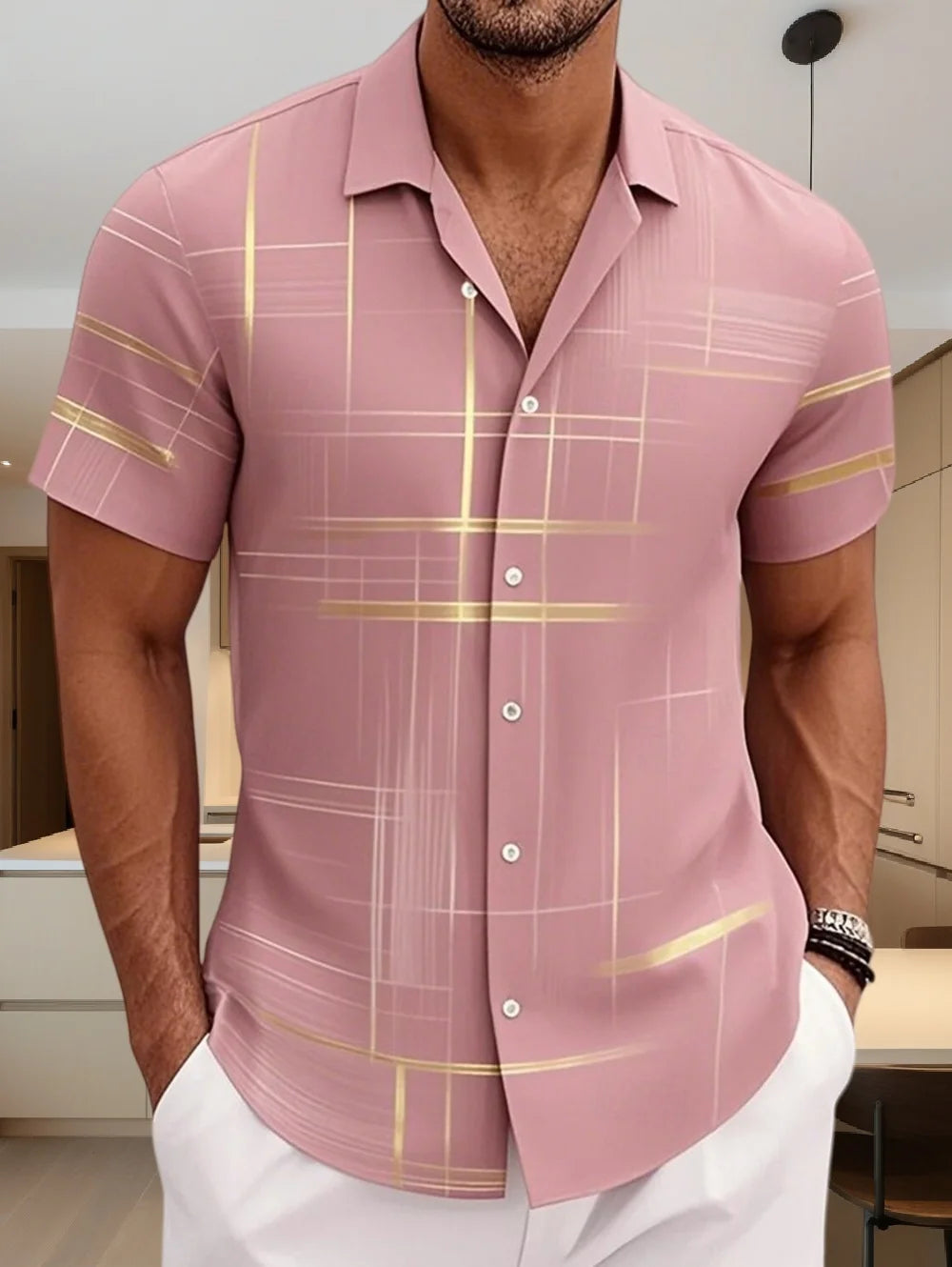 Men's Quick-Dry Short Sleeve Shirt - Loose Fit Casual (S-5XL)