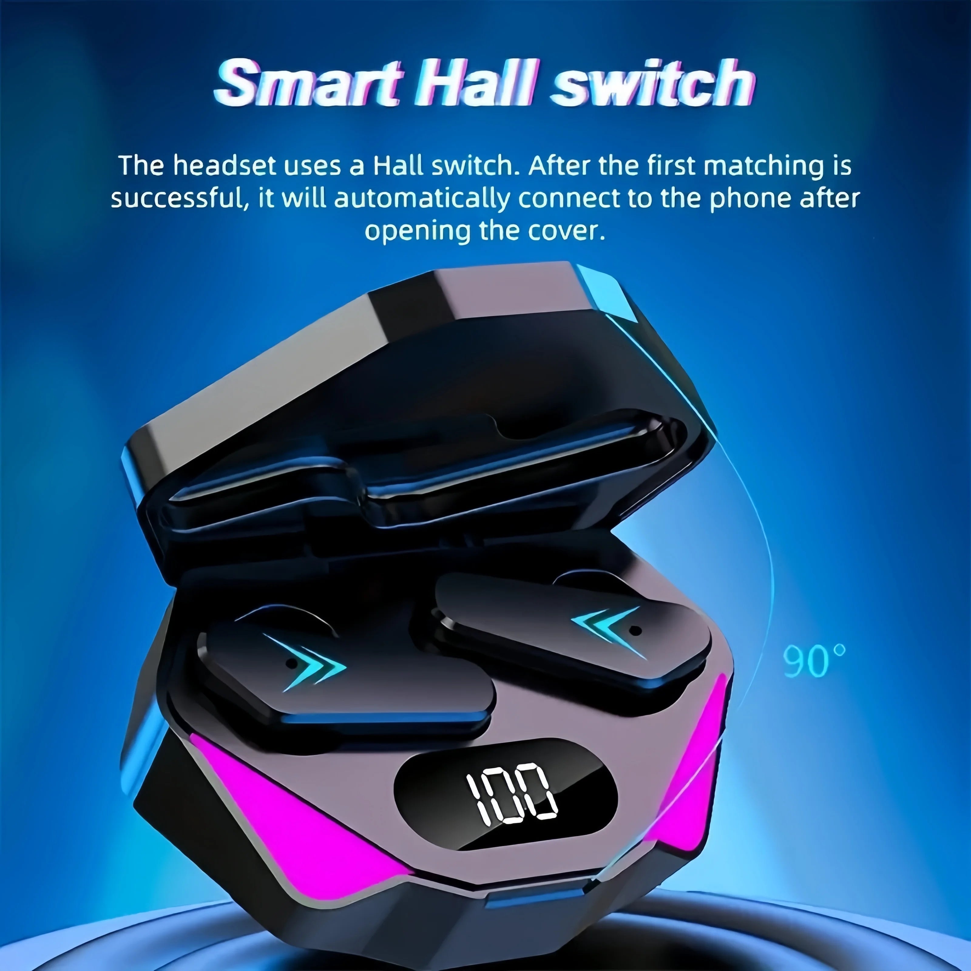 X15 TWS Wireless Gaming Earbuds – Bluetooth 5.3, LED Display, Noise Cancelling, Built-in Mic