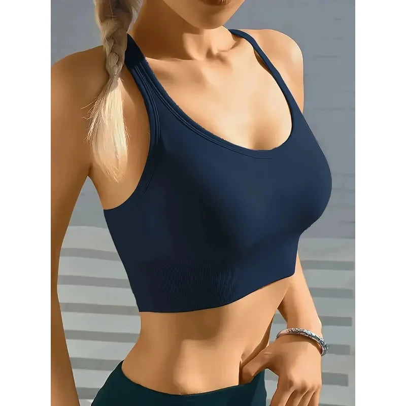 Women's Seamless Push-Up Yoga Sports Bra
