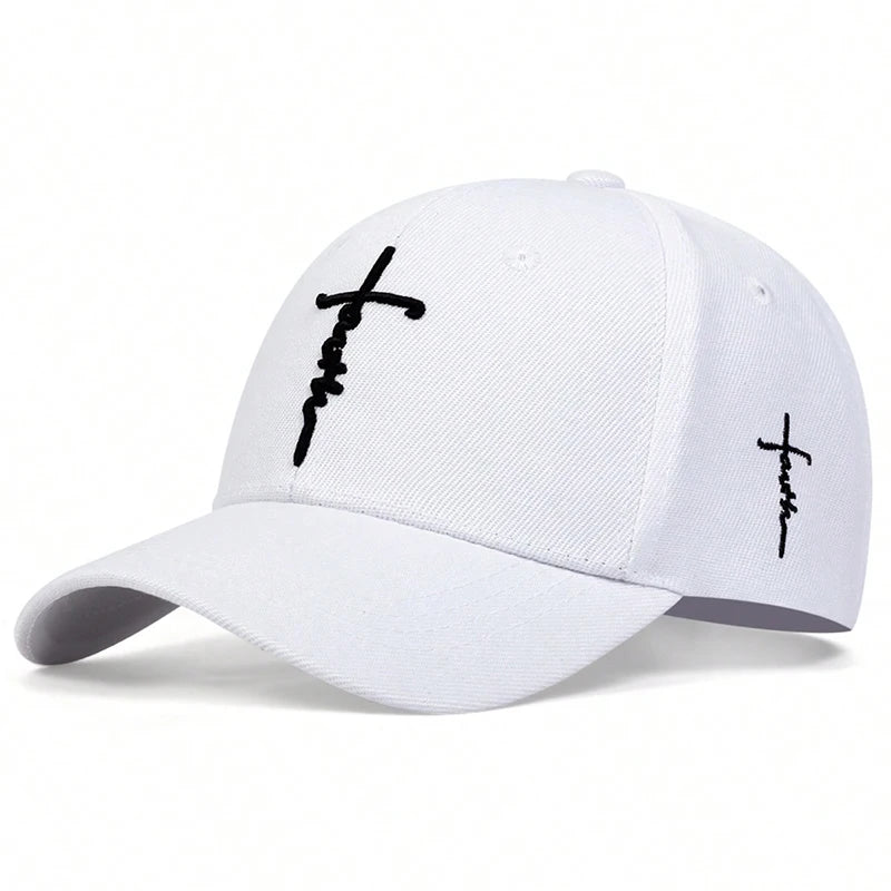 Gorra de béisbol bordada Fashion Faith para hombre y mujer, sombreros de sol de primavera y verano, gorra de algodón Snapback, gorras de camionero Hip Hop unisex