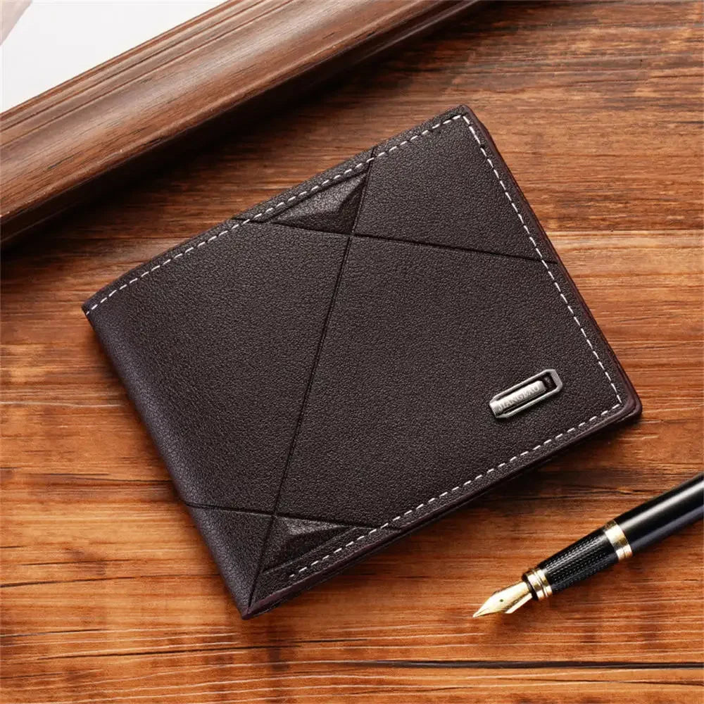 Men's Slim Canvas Card Holder Wallet — Mini Thin Coin Pouch & ID Holder