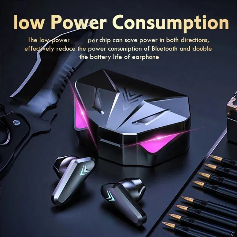 X15 TWS Wireless Gaming Earbuds – Bluetooth 5.3, LED Display, Noise Cancelling, Built-in Mic