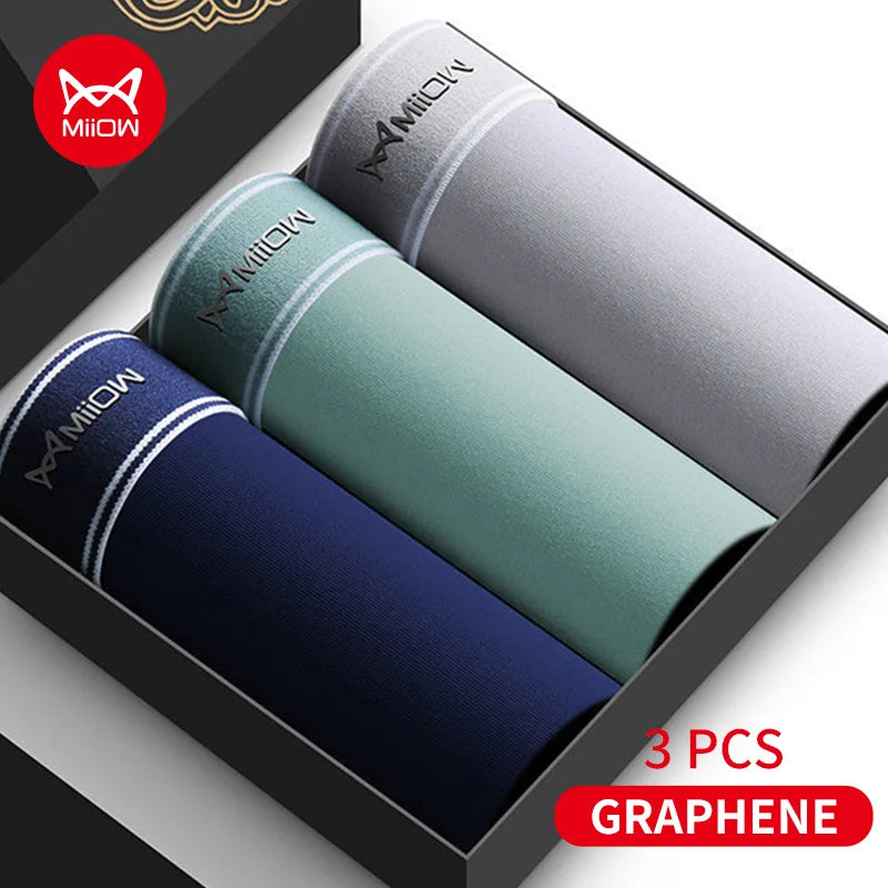 Men's Graphene Antibacterial Boxer Briefs – 3-Pack