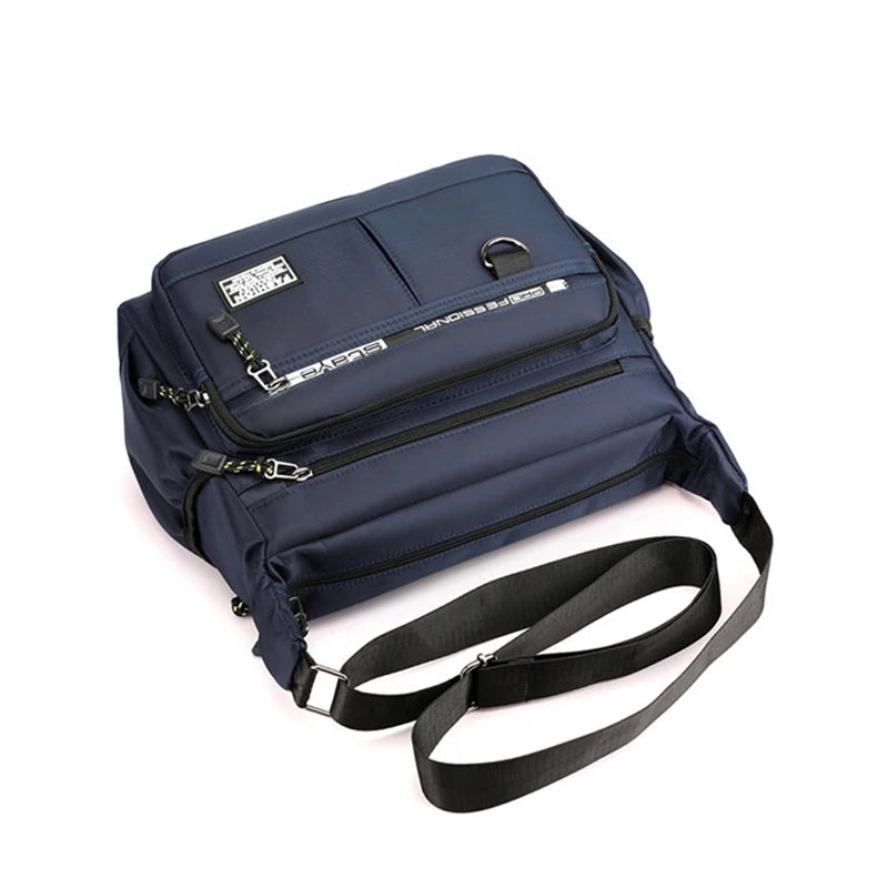 Oxford Shoulder Bag — Large Capacity Multi-Pocket Crossbody Messenger Bag