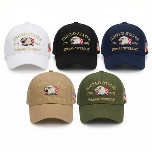 Gorra de béisbol de sarga 250 Aniversario Sombrero para el sol unisex Gorra con visera