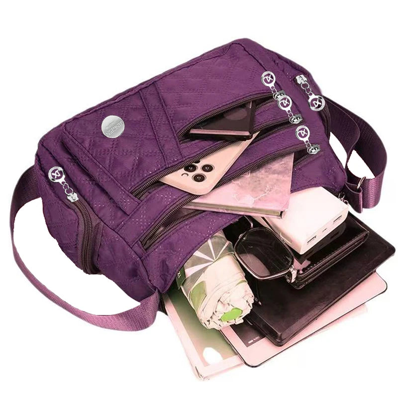 Oxford Nylon Crossbody Bag — Unisex Square Shoulder Bag