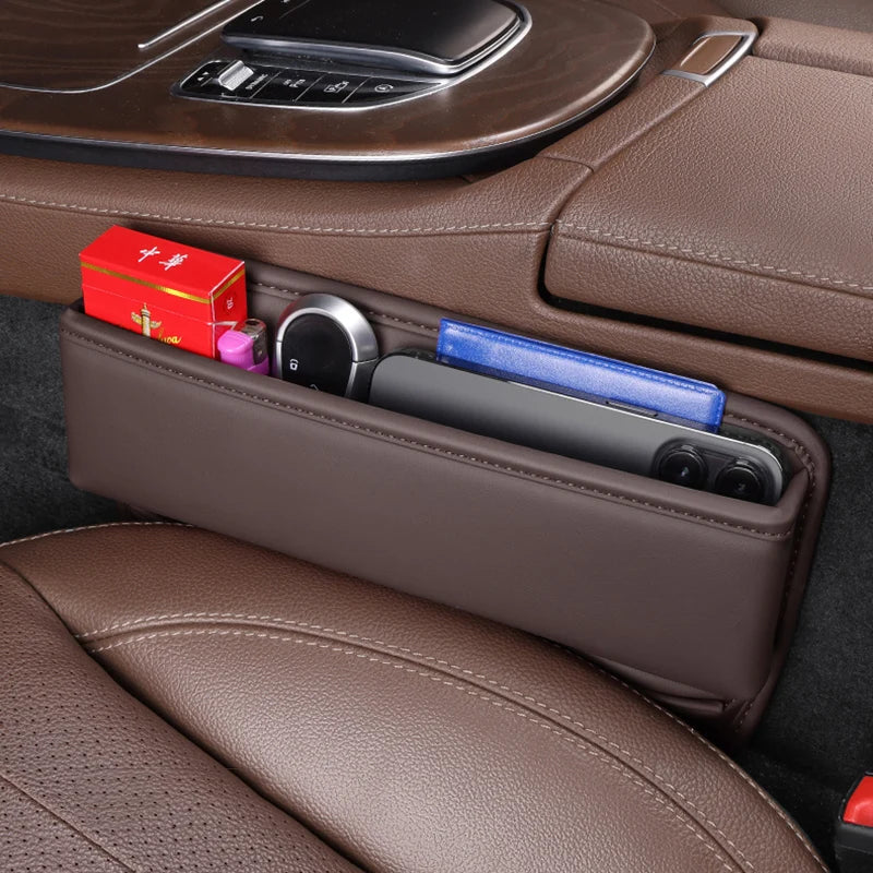 PU Leather Car Seat Gap Organizer | Multifunctional Seat Slit Storage Box