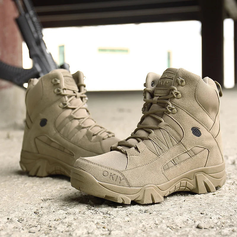 Men's Tactical Ankle Boots | Waterproof Outdoor Hiking & Work Boots