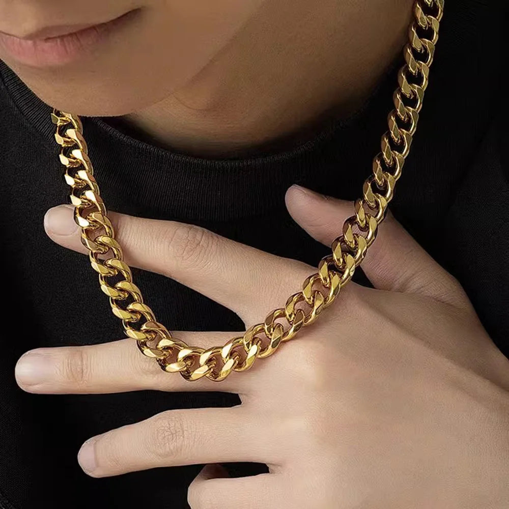 Stainless Steel Cuban Link Chain Necklace – 3/5/7mm | Men & Women