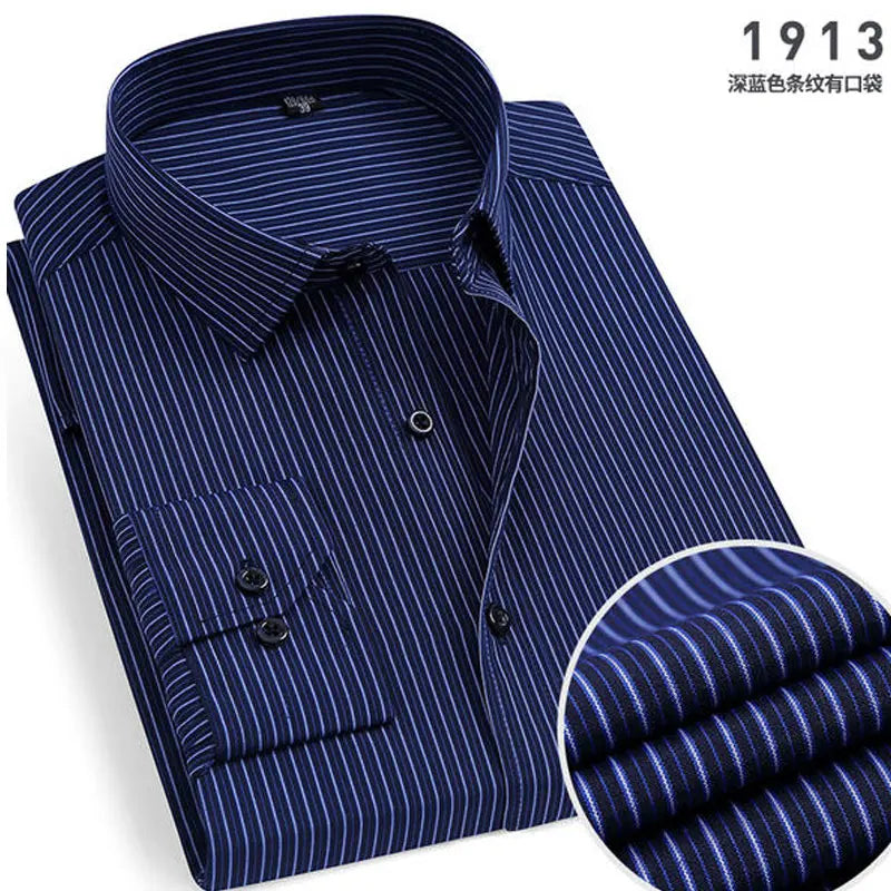 Men's Striped Slim Fit Long Sleeve Shirt
