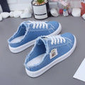 Women's Low-Top Canvas Sneakers – Lace-Up Flat Board Shoes for Spring & Summer