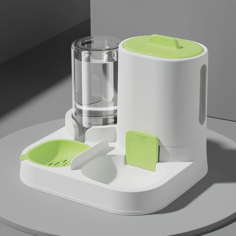 Automatic Gravity-Fed Cat Water Dispenser & Feeder – Spill-Proof, Large Capacity