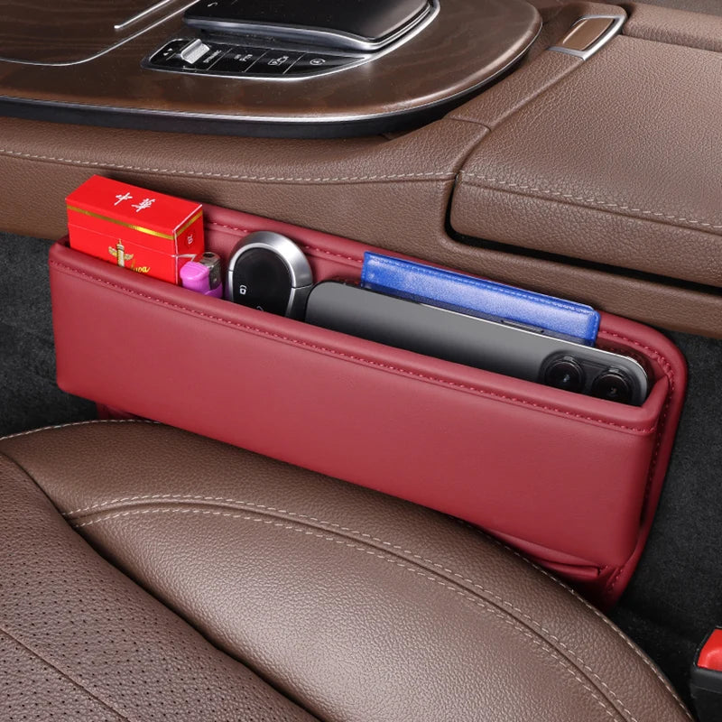 PU Leather Car Seat Gap Organizer | Multifunctional Seat Slit Storage Box
