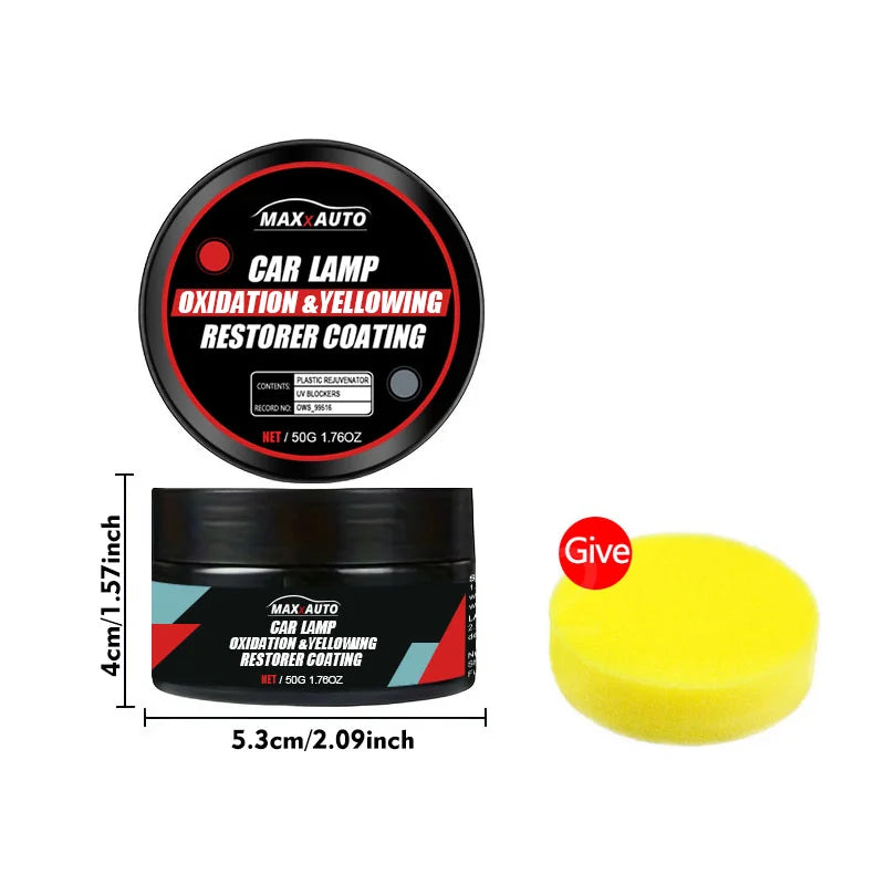 Car Headlight Restoration & Polishing Kit – Removes Scratches, Oxidation & Yellowing