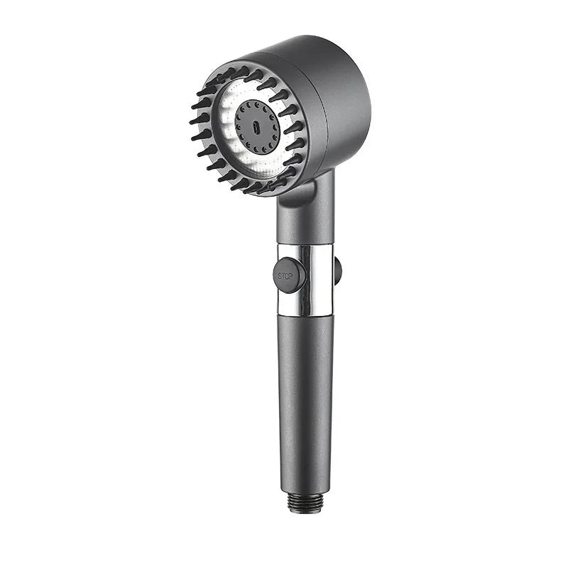 High-Pressure 3-Mode Shower Head with Filter & Massage Brush – Water Saving