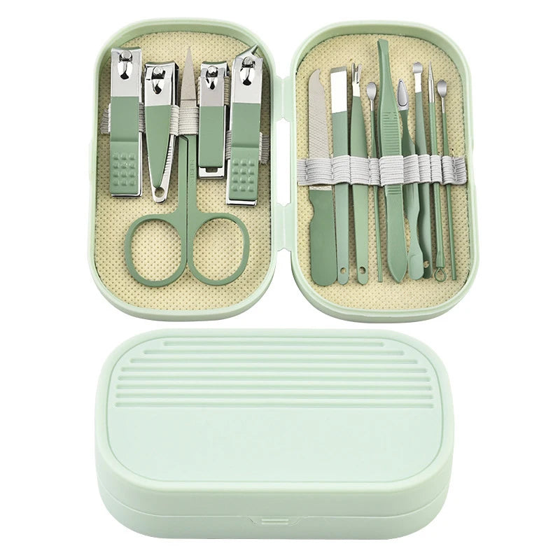 14-Piece Deluxe Manicure & Pedicure Set – Stainless Steel Nail Kit for Men & Women