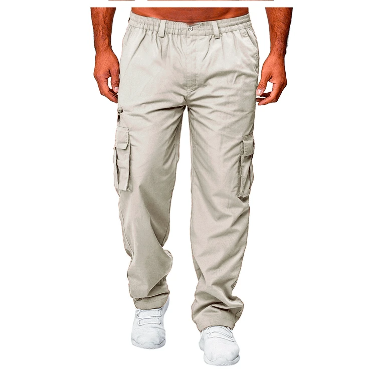 Men's Casual Knitted Jogger Pants with Optional Zip Pockets – Solid Color Sweatpants