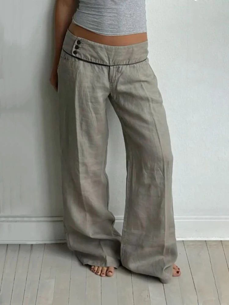 Women's Y2K Letter Print Wide-Leg Velvet Pants