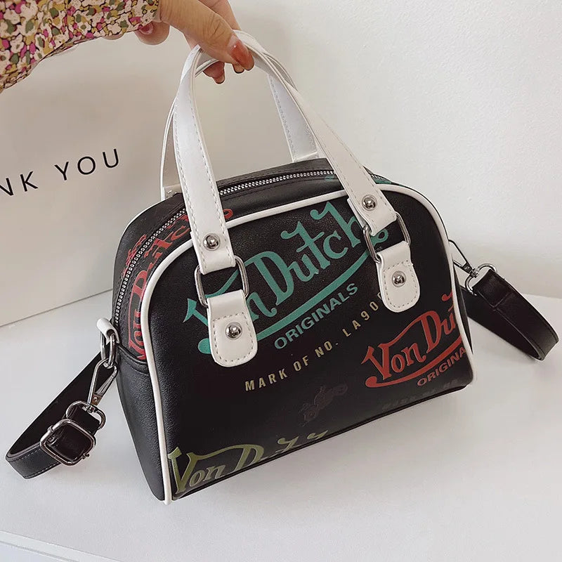 Large Capacity Retro Crossbody Bag — Women's Versatile Shoulder Handbag