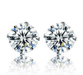 925 Sterling Silver CZ Crystal Stud Earrings – Tiny Round Zircon