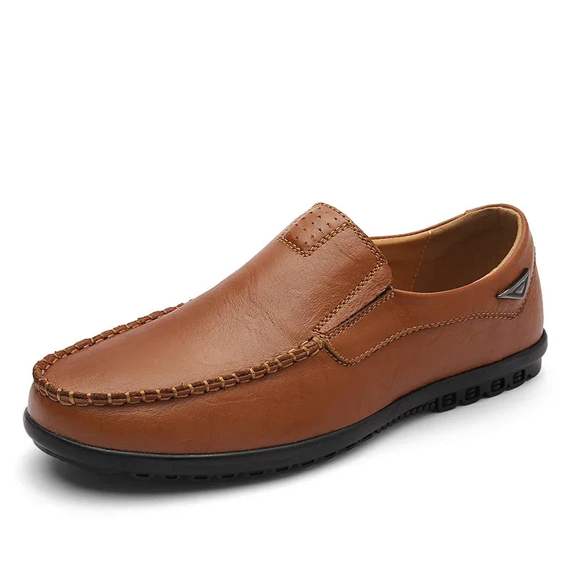 Men's Genuine Leather Loafers | Slip-On Moccasin Driving Shoes