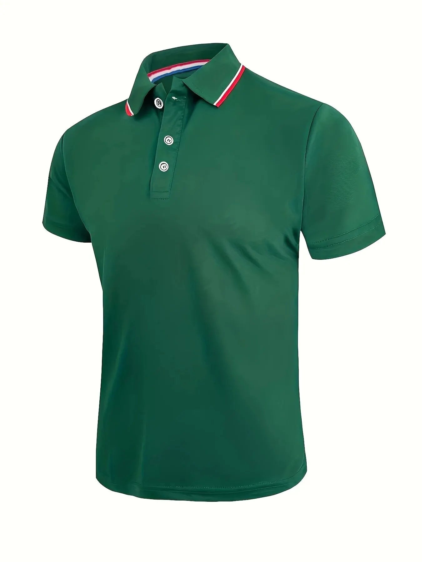 Men's Casual Polo Shirt - Breathable Short Sleeve Solid Color (S-XXL)