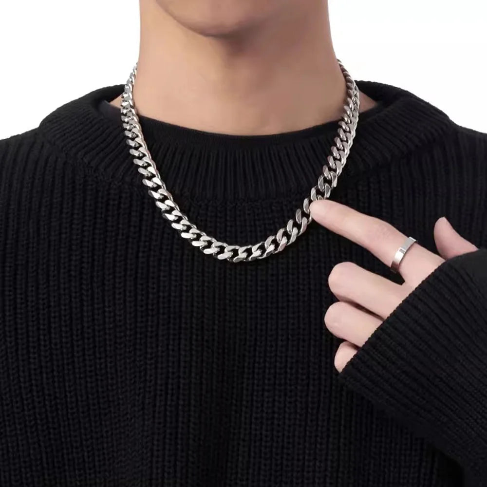 Stainless Steel Cuban Link Chain Necklace – 3/5/7mm | Men & Women
