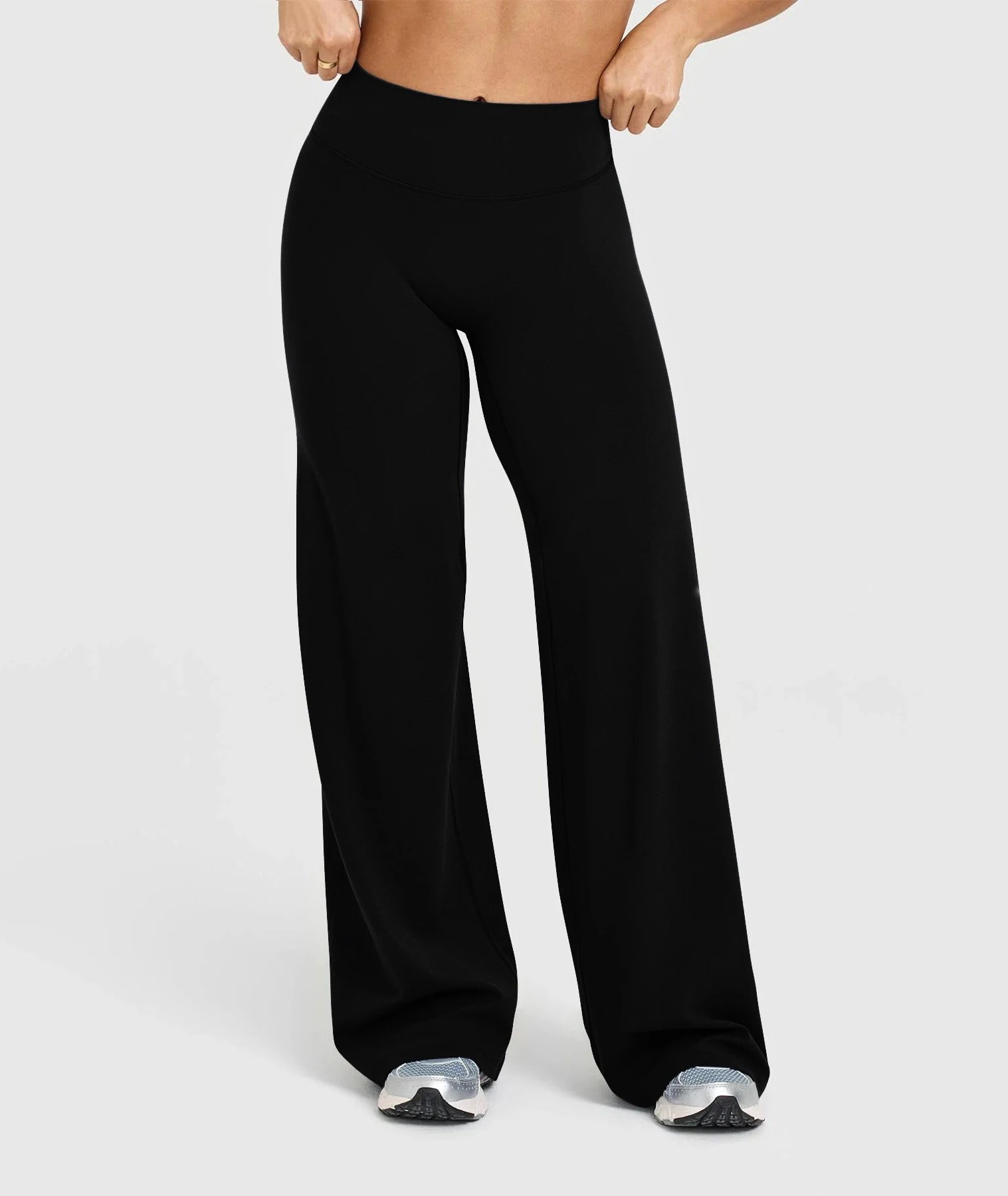Pantalones de yoga de cintura alta y pierna ancha para mujer, levantamiento de glúteos, color marrón café, pantalones de entrenamiento, leggings acampanados, control de abdomen, ropa deportiva para gimnasio y fitness