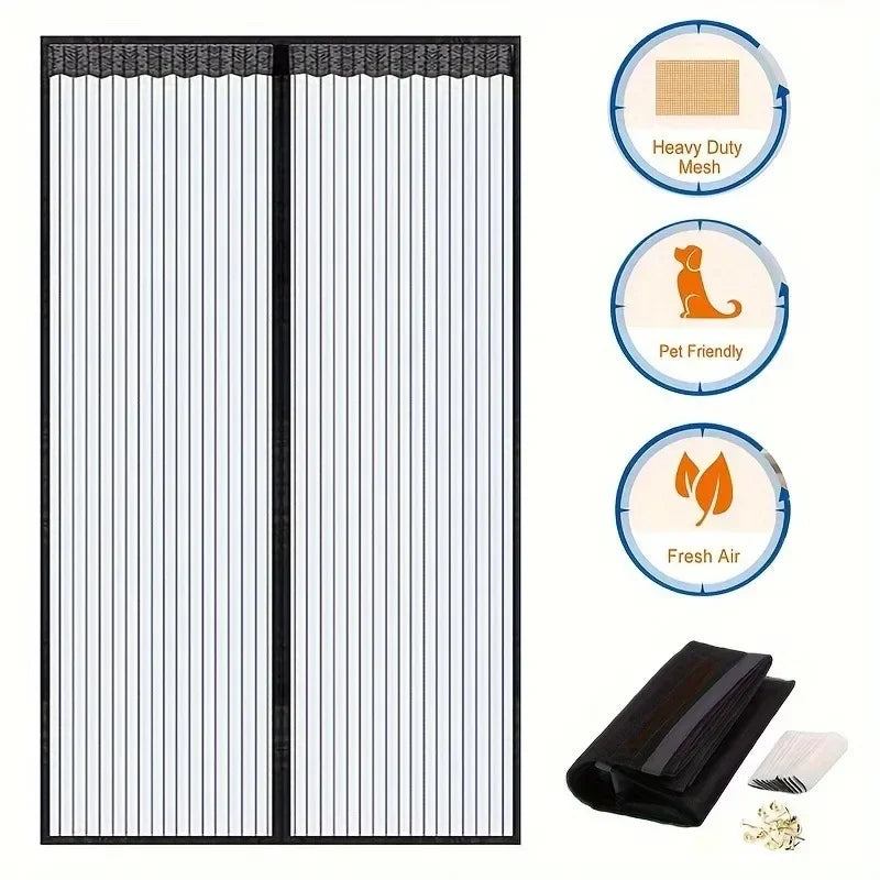 Anti-Mosquito Window & Door Curtain Net — Insect Screen for Home & Bedroom