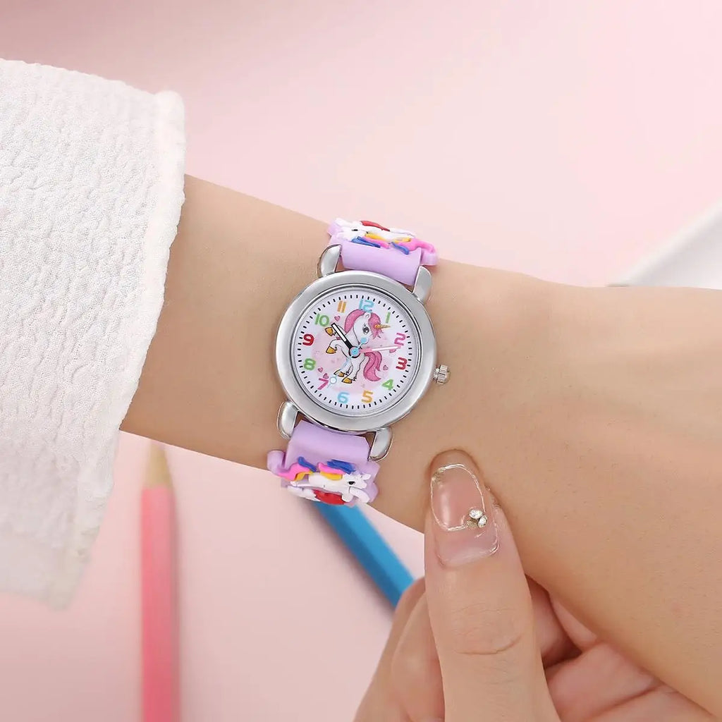 Kids Unicorn Quartz Watch – Colorful Cartoon Fashion Watch for Girls