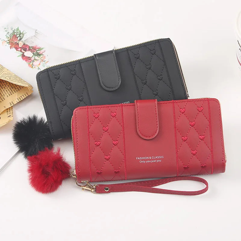 Women's Long Wristlet Wallet — Large Capacity Card Organizer & Coin Purse