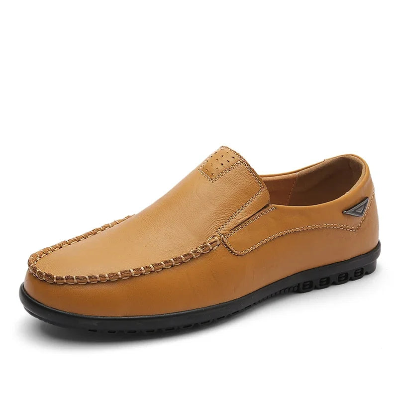 Men's Genuine Leather Loafers | Slip-On Moccasin Driving Shoes