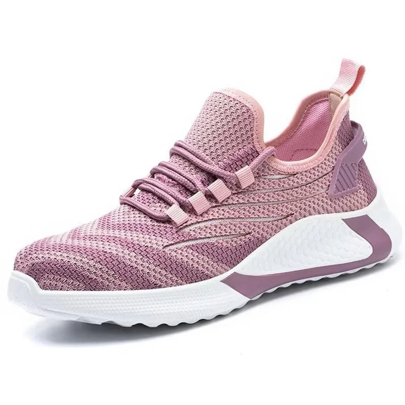 Women's Steel Toe Safety Sneaker – Colorful Knit Work Shoe
