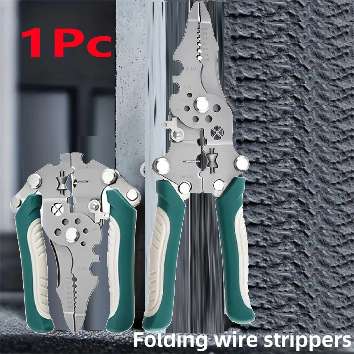 Foldable 18-in-1 Wire Stripping & Crimping Pliers – Electrician Multi-Tool