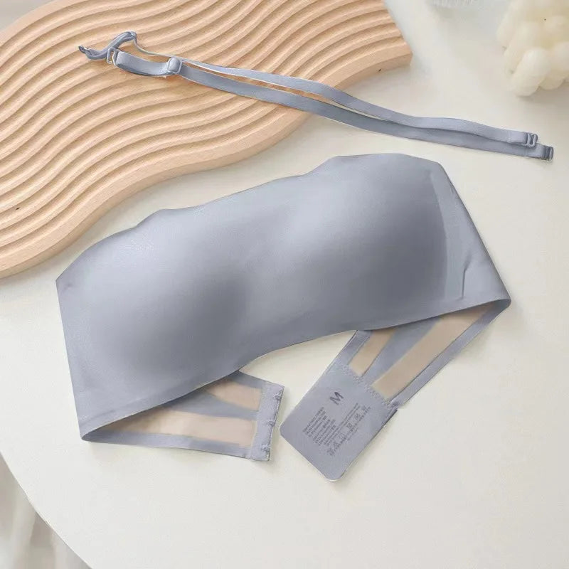 Women's Seamless Strapless Tube Bra — Wire-Free, Non-Slip, Push-Up, S–XL