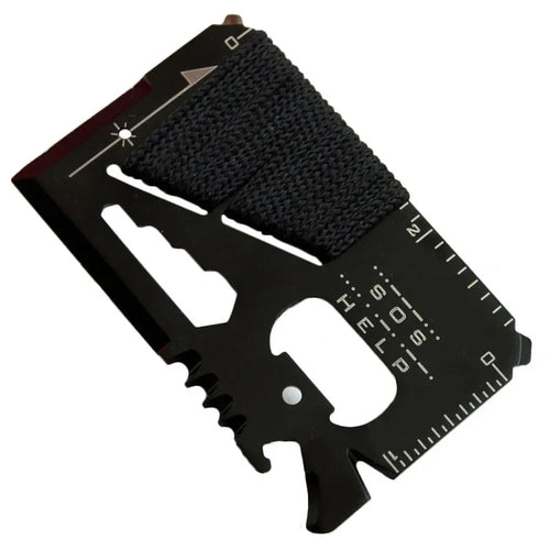 14-in-1 EDC Multi-Tool Card – Stainless Steel Wallet Tool for Camping, Hiking & Survival