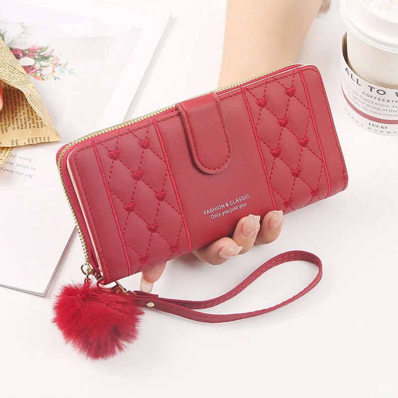 Women's Long Wristlet Wallet — Large Capacity Card Organizer & Coin Purse