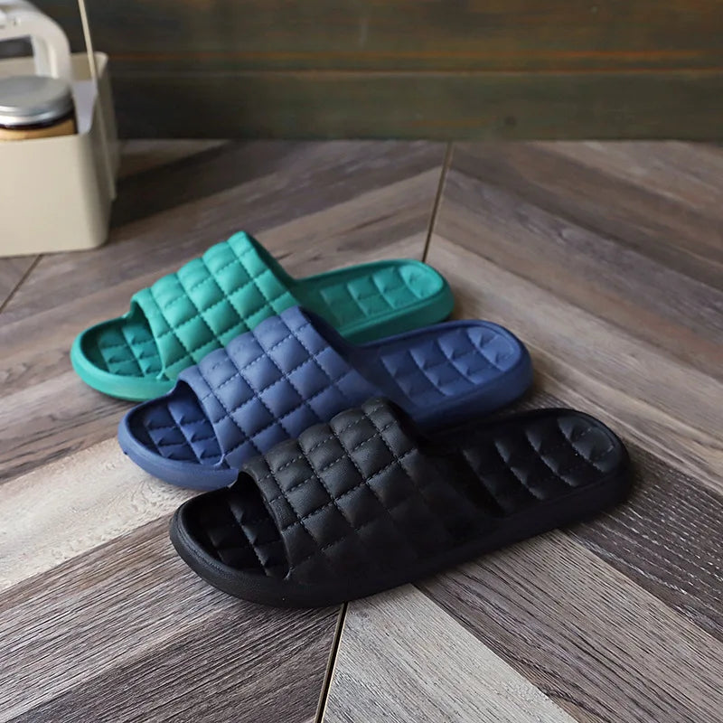 Women's EVA Slide Slippers – Non-Slip Flat Indoor Home & Bathroom Shoes