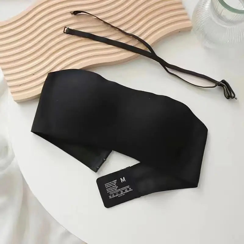 Women's Seamless Strapless Tube Bra — Wire-Free, Non-Slip, Push-Up, S–XL