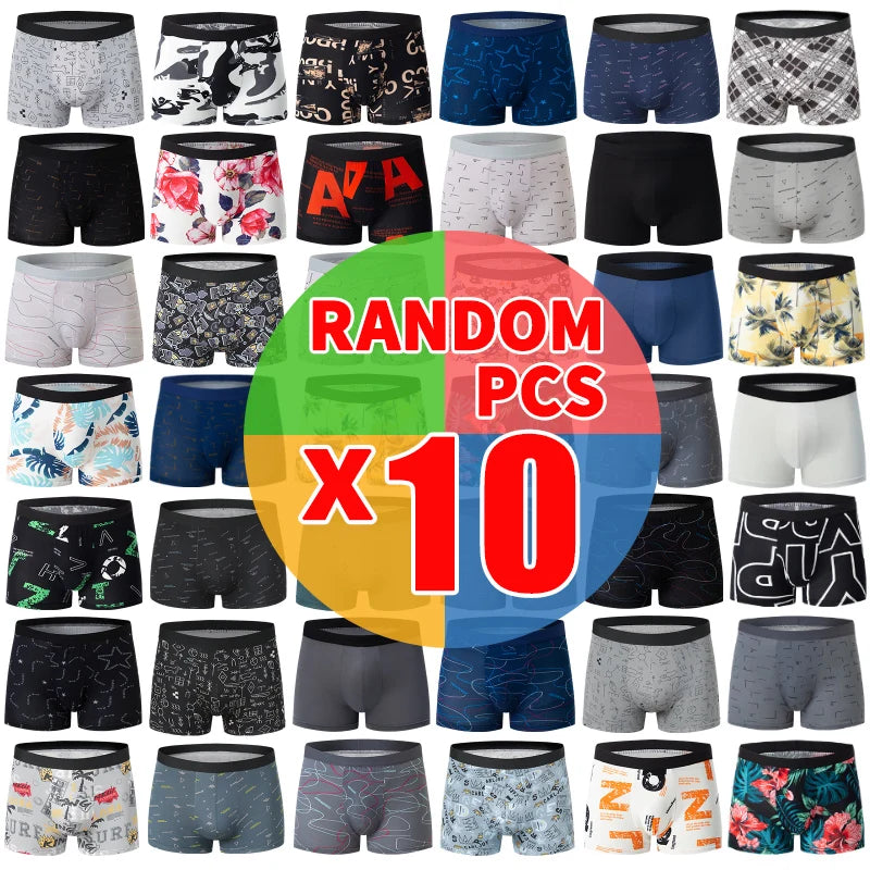 Men's Printed Boxer Shorts – 4-Pack or 10-Pack
