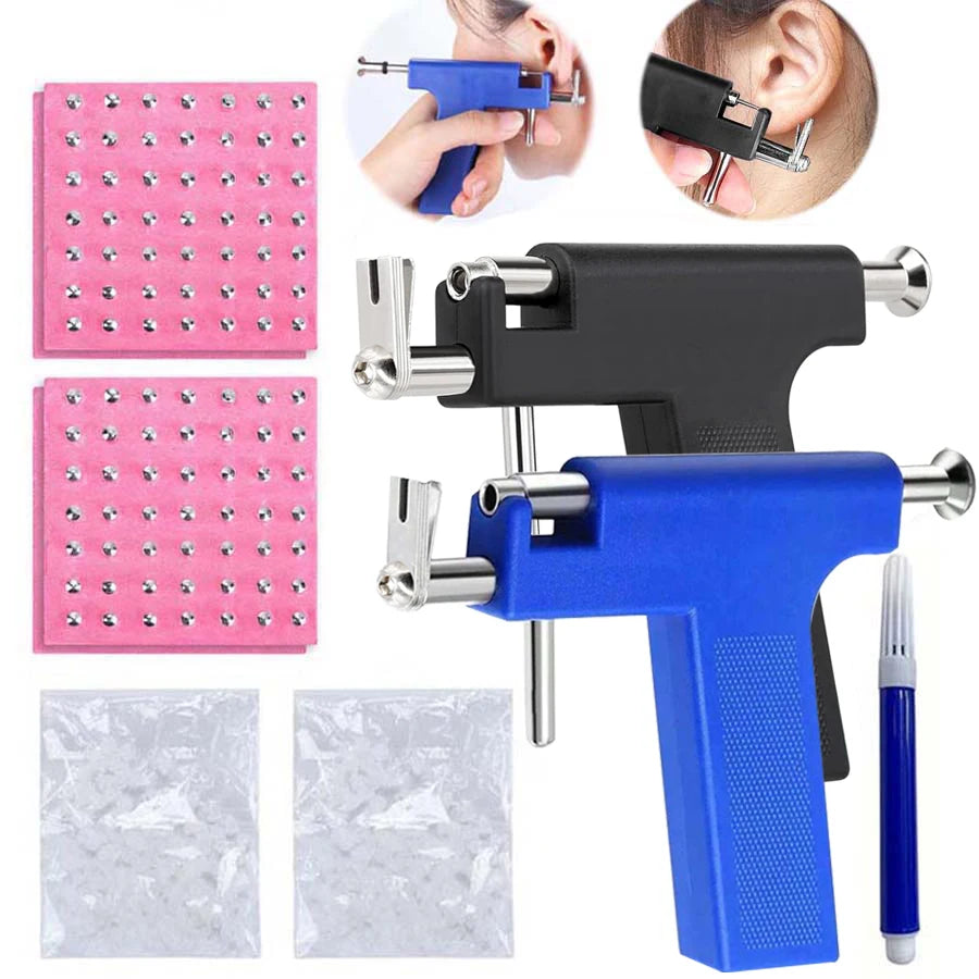 Professional Ear Piercing Kit – Gun + 98 Stainless Steel Studs