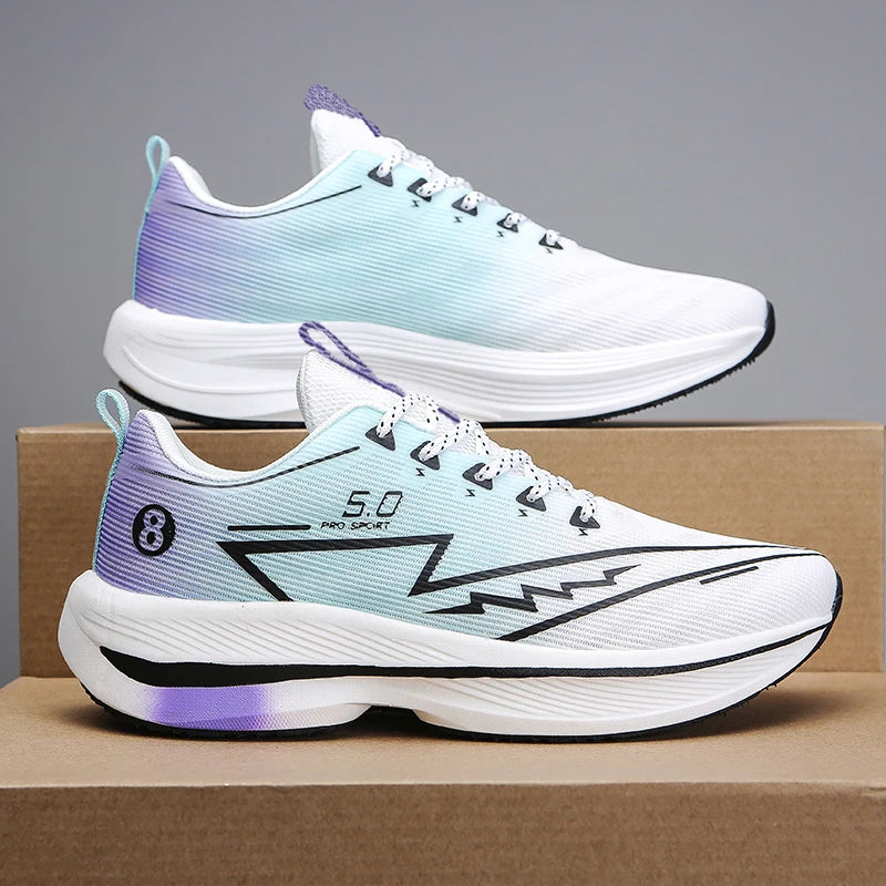 Men's Carbon Plate Running Shoes | Soft Cushion Anti-Slip Unisex Sneakers