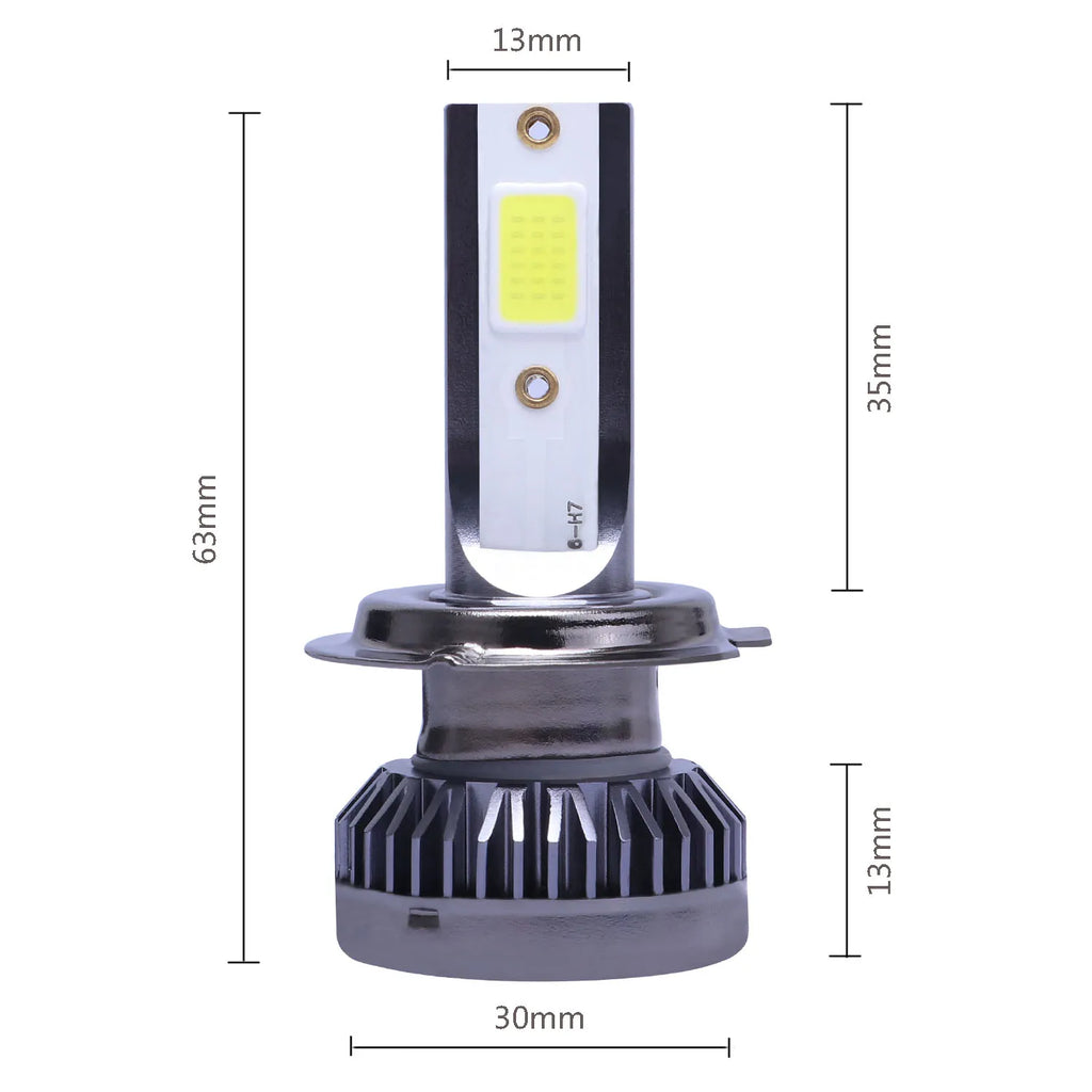 LED Car Headlight Bulbs (2-Pack) – 80W 20000LM | H1 H3 H4 H7 H8 H11 9005 9006 | 6000K–12000K