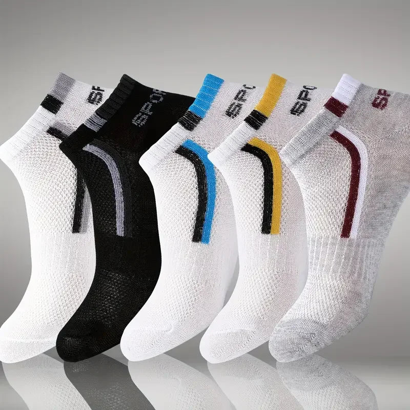 Men's Breathable Mesh Ankle Socks – Bulk Packs, Moisture-Wicking, Casual & Sport