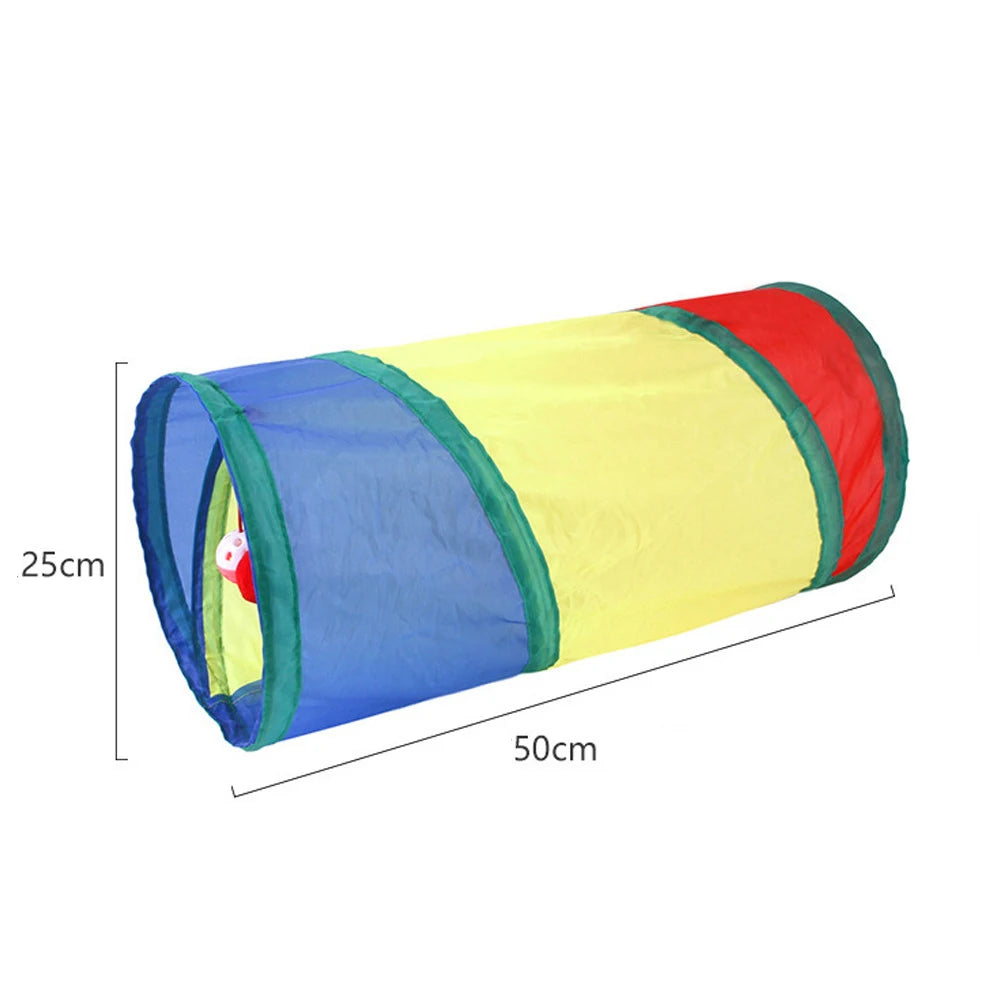 Túnel de juguete plegable para gatos – Túnel de juego interactivo plegable para gatos, gatitos y conejos