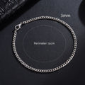 Stainless Steel Cuban Chain Bracelet – 3 to 10mm Widths | Men & Women