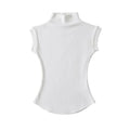 Camisetas sin mangas sexys de cuello alto para mujer, ajustadas, lisas, informales, de verano, camisetas básicas para la calle